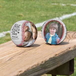 2枚の写真最高のパパハッピーパパの日 野球ボール