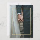 2枚の写真結婚のクメリーリ結婚したスマスカード 招待状 (裏面)