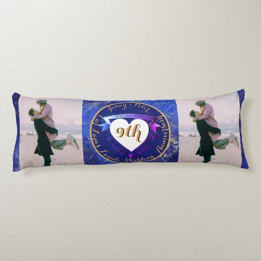 2枚の写真9th 結婚anniversary Lapis Lazuli ボディピロー (裏面)