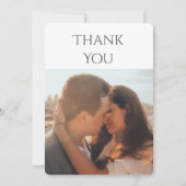 2枚の写真 ウェディング サンクス カード (正面)