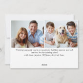 2枚の写真 エレガントなポインセチアのクリスマスグリーティング シーズンカード (裏面)