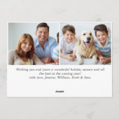 2枚の写真 エレガントなポインセチアのクリスマスグリーティング シーズンカード (裏面)