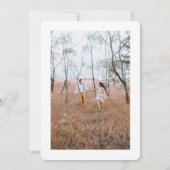 2枚の写真 エレガント モダン カリグラフィー ブライダルシャワー 招待状 (裏面)