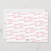 2枚の写真 クリスマスツリーと緑の枝 シーズンカード (裏面)