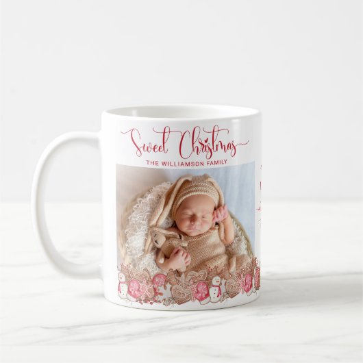 2枚の写真、スイートクリスマス、ホリデークッキー コーヒーマグカップ (左)