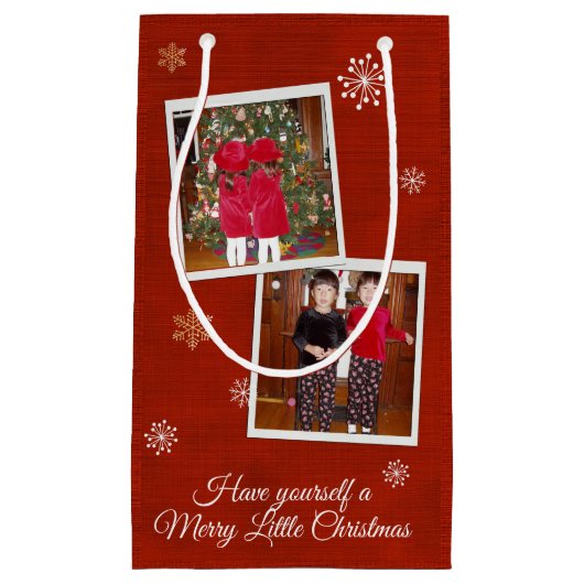 2枚の写真~スノーフレークキス スモールペーパーバッグ (正面)