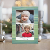 2枚の写真 – モダン抽象芸術青 – インスタントダウンロード シーズンカード