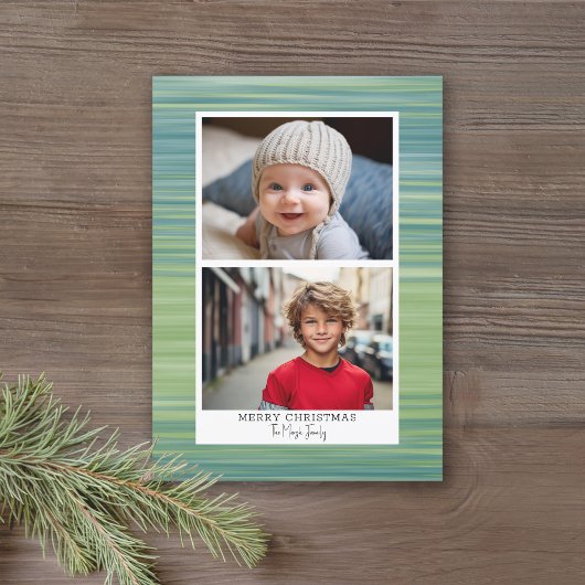 2枚の写真 – モダン抽象芸術青 – インスタントダウンロード シーズンカード