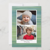 2枚の写真 – モダン抽象芸術青 – インスタントダウンロード シーズンカード (正面)