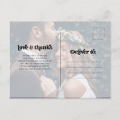 2枚の写真 |レトロボホタイポグラフィありがとう 案内ポストカード (裏面)