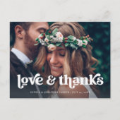 2枚の写真 |レトロボホタイポグラフィありがとう 案内ポストカード (正面)