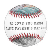 2枚の写真（個人用メッセージ） 野球ボール (裏面)