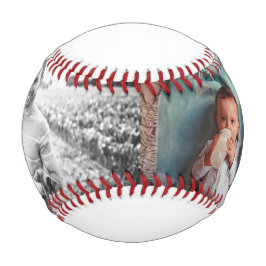 2枚の写真（個人用メッセージ） 野球ボール