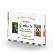 2枚の写真 卒業おめでとう 卒業生 カスタム フォトブロック (右)