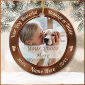 2枚の写真、犬メモリアルクリスマスツリーオーナメント セラミックオーナメント