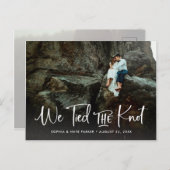 2枚の写真|結び目の手書きのスクリプトを結びました 案内ポストカード (正面/裏面)