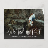 2枚の写真|結び目の手書きのスクリプトを結びました 案内ポストカード (正面)