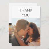 2枚の写真 結婚感謝カード サンキューカード (正面/裏面)
