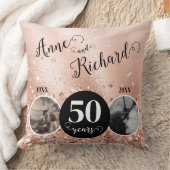 2枚の写真「過去と現在」結婚記念日 クッション (ブランケット)