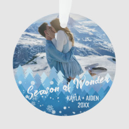 2枚の写真(青メリー色と明るい) オーナメント