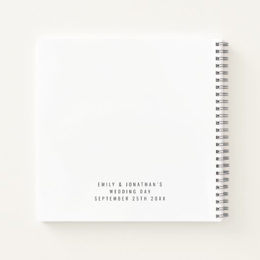 2枚の写真Our Journey 結婚 Begins Guest Book ノートブック (裏面)