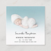 2枚の写真QRコードベビー写真家スクエア スクエア名刺 (正面)