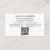 2枚の写真QRコード生まれたばかりのベビー 名刺 (裏面)