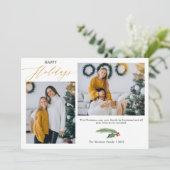 2枚の写真terracotta water color happy holiday card シーズンカード (スタンド正面)