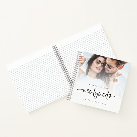 2枚の写真Wishes for Newlyweds Guest Book ノートブック (内部)