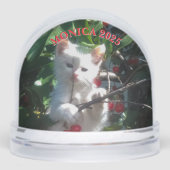 2枚の家族のペット写真(曲線文字) (正面)