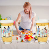 2枚の家族の写真 |名前をカスタムする |文字プリントオン タンブラーグラス