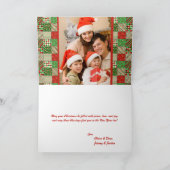 2枚の家族写真付きクリスマスカード シーズンカード (内部)