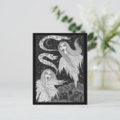 2枚の幽霊はがき ポストカード (スタンド正面)