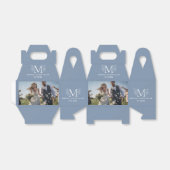 2枚の新しい写真ホワイトボタニカルモノグラム フェイバーボックス (折り畳みなし)