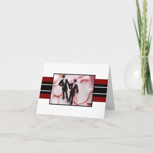 2枚の新郎のカスタムな応答カード 招待状 (正面)