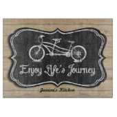 2枚の木の塀板のための黒板の自転車 カッティングボード (正面)