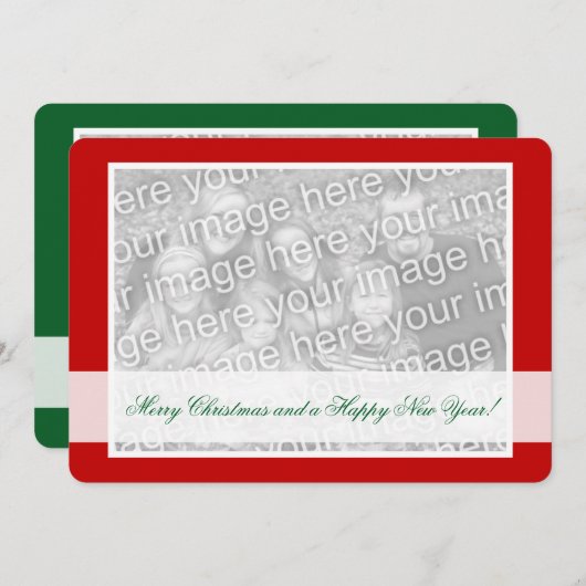 2枚の画像用両面フォトクリスマスカード シーズンカード (正面/裏面)