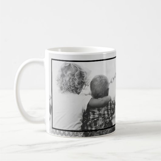 2枚の白黒の写真 コーヒーマグカップ (左)