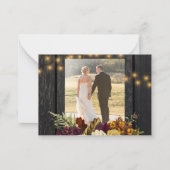 2枚の秋フローラウッド結婚ズ感謝していユー ノートカード (裏面)