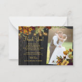 2枚の秋フローラウッド結婚ズ感謝していユー ノートカード (正面)