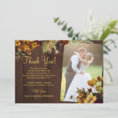 2枚の秋フローラバーンウッド結婚ズ サンキューカード (スタンド正面)