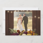 2枚の秋フローラバーンウッド結婚ズ サンキューカード (裏面)