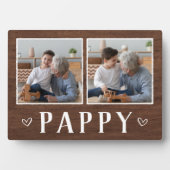 2枚の素朴フォトパピーおじいちゃん フォトプラーク (正面)