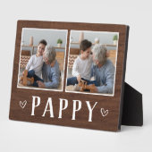 2枚の素朴フォトパピーおじいちゃん フォトプラーク (側面)