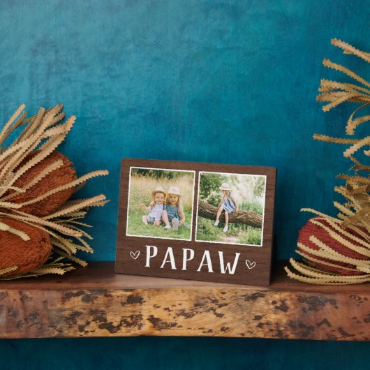 2枚の素朴フォトパポグランドパ フォトプラーク (側面)