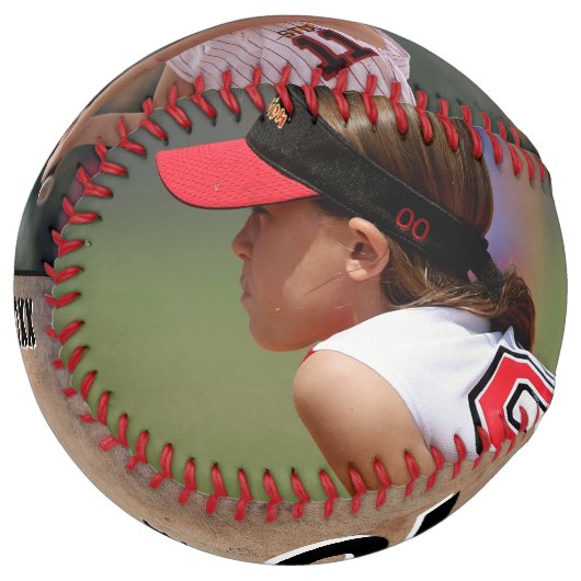 2枚の素朴フォトプレーヤー番号チーム名 ソフトボール (正面左)