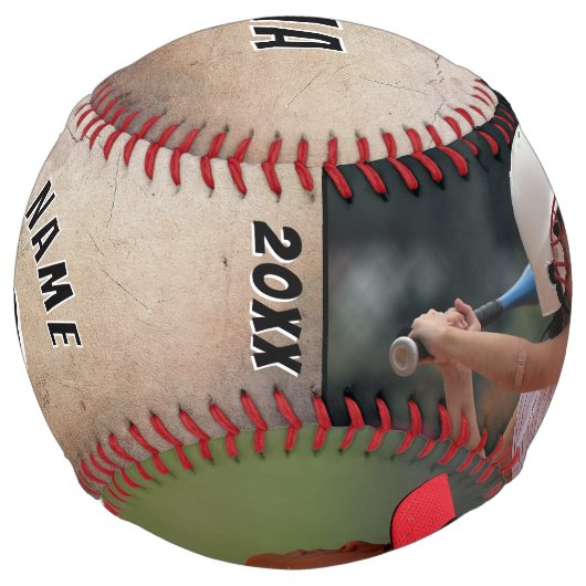 2枚の素朴フォトプレーヤー番号チーム名 ソフトボール (裏面)