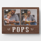 2枚の素朴フォトポップおじいちゃん フォトプラーク (正面)