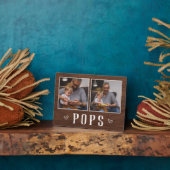 2枚の素朴フォトポップおじいちゃん フォトプラーク (側面)