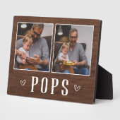 2枚の素朴フォトポップおじいちゃん フォトプラーク (側面)